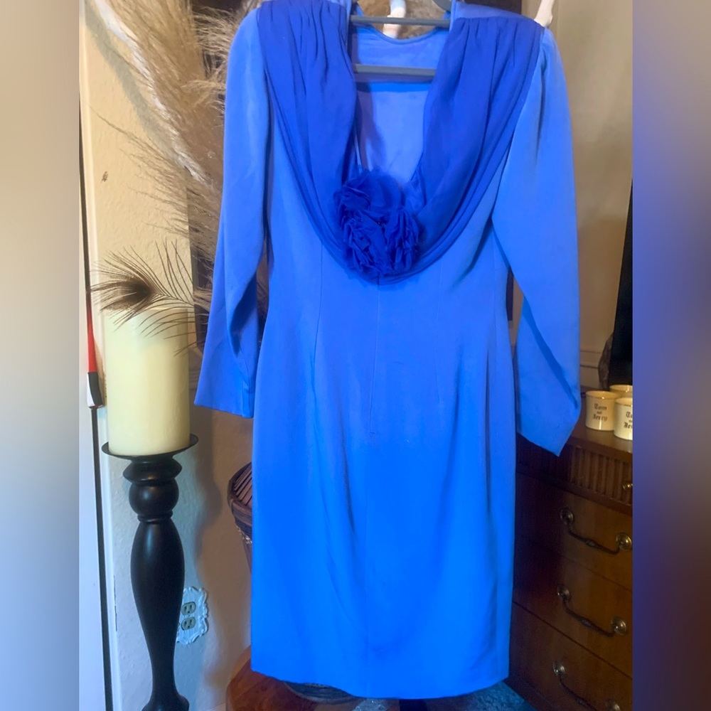 Vintage Pamela Dennis blue dress